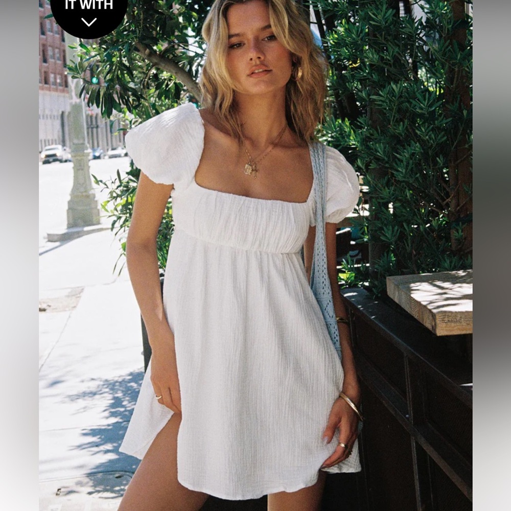 Princess Polly LET'S DANCE MINI DRESS WHITE